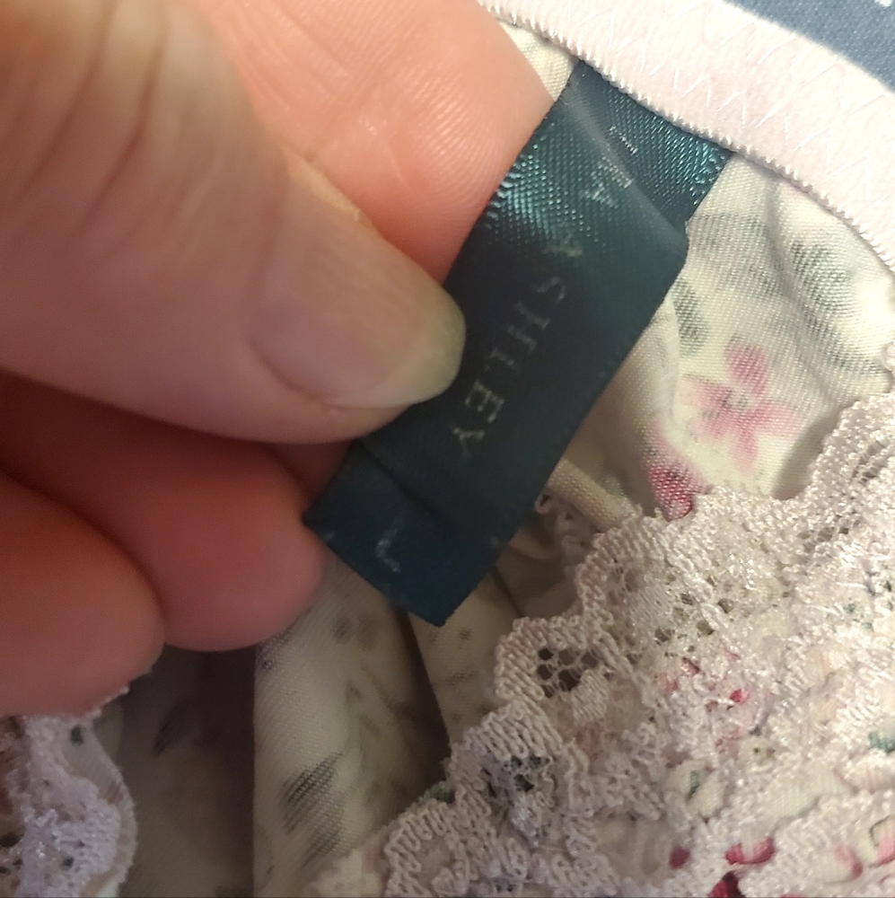 Laura Ashley Pink and White Floral Pajama Set - Picture 3 of 4